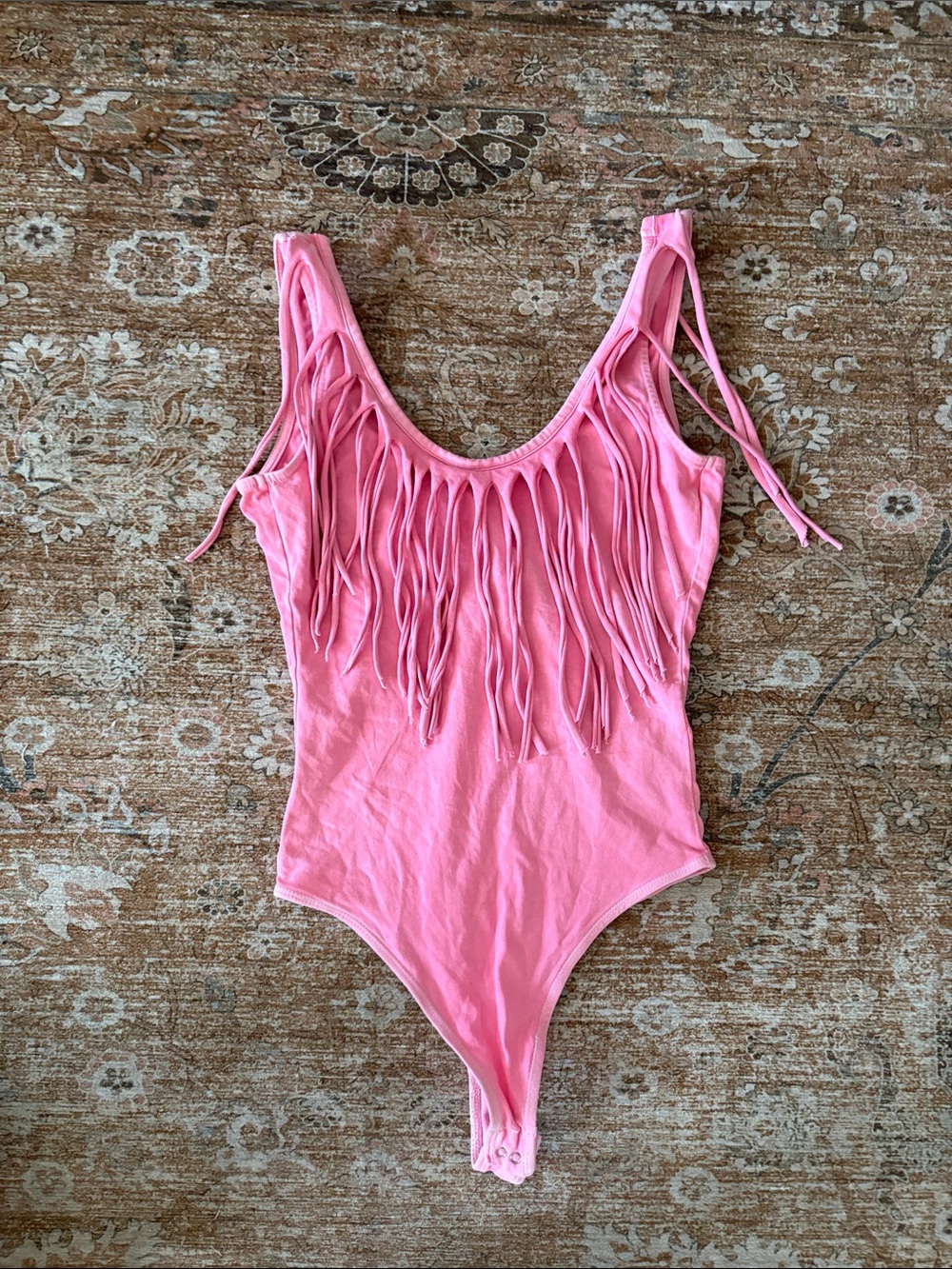 Guess Pink Fringe One-Piece Bodysuit